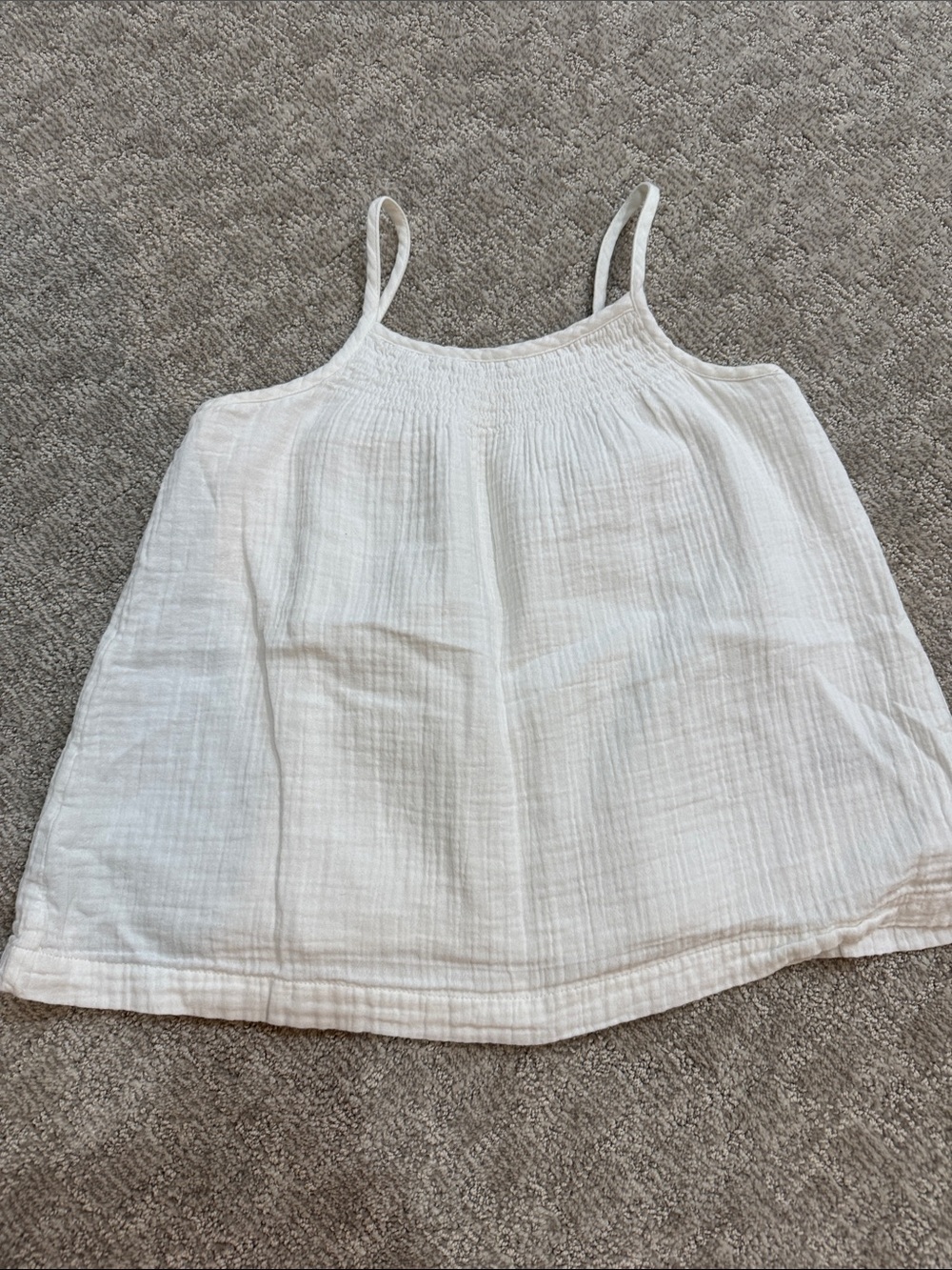 GAP White Girls' Gauze Tank Top